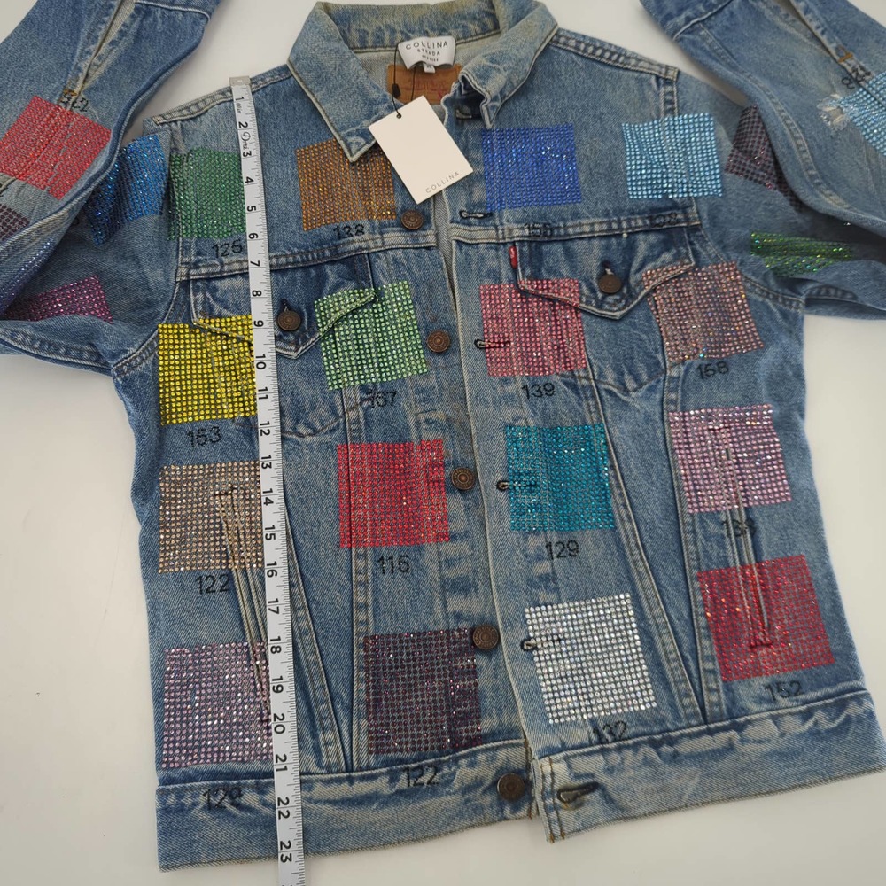 Collina Strada Multicolor Patchwork Denim Jacket - image 6